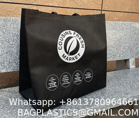 Tote Bags Custom Printed Recyclable Fabric Non Woven Shopping Bags With Logo Bolsas Ecologicas Advertising Packing Gift Use Pattern Type Letter