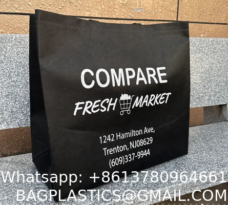 Tote Bags Custom Printed Recyclable Fabric Non Woven Shopping Bags With Logo Bolsas Ecologicas Advertising Packing Gift Use Pattern Type Letter