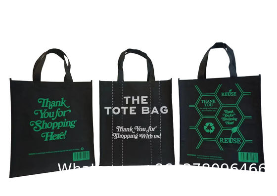 Reusable Grocery Bags Large Non Woven Shopping Bags Foldable Portable Tote Custom Eco-Friendly Tote Bag With Logo Printing Fashionable Handled Non-Woven Advertising Packing Gift Use