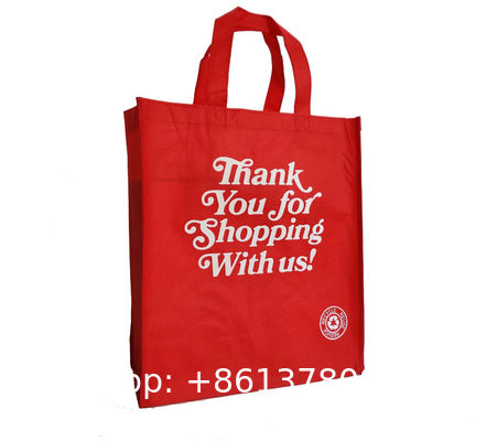 Reusable Grocery Bags Large Non Woven Shopping Bags Foldable Portable Tote Custom Eco-Friendly Tote Bag With Logo Printing Fashionable Handled Non-Woven Advertising Packing Gift Use