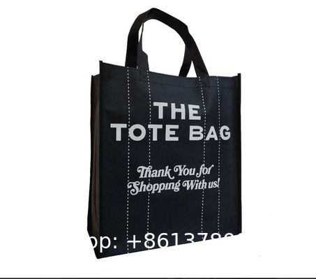 Reusable Grocery Bags Large Non Woven Shopping Bags Foldable Portable Tote Custom Eco-Friendly Tote Bag With Logo Printing Fashionable Handled Non-Woven Advertising Packing Gift Use