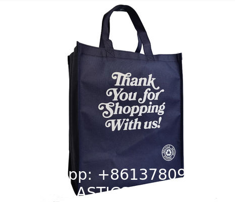 Reusable Grocery Bags Large Non Woven Shopping Bags Foldable Portable Tote Custom Eco-Friendly Tote Bag With Logo Printing Fashionable Handled Non-Woven Advertising Packing Gift Use