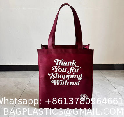 Reusable Grocery Bags Large Non Woven Shopping Bags Foldable Portable Tote Custom Eco-Friendly Tote Bag With Logo Printing Fashionable Handled Non-Woven Advertising Packing Gift Use