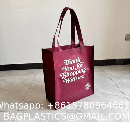 Reusable Grocery Bags Large Non Woven Shopping Bags Foldable Portable Tote Custom Eco-Friendly Tote Bag With Logo Printing Fashionable Handled Non-Woven Advertising Packing Gift Use