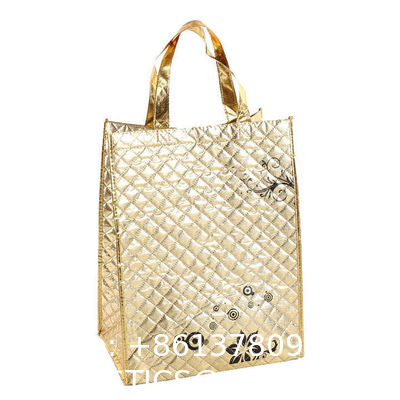 Wholesale Custom Logo Printed Stripe Eco-Friendly Non-Woven Laser Highlight Shopping Grocery Tote Bag