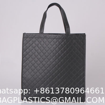 Wholesale Custom Logo Printed Stripe Eco-Friendly Non-Woven Laser Highlight Shopping Grocery Tote Bag