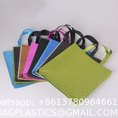 Wholesale Custom Logo Printed Stripe Eco-Friendly Non-Woven Laser Highlight Shopping Grocery Tote Bag