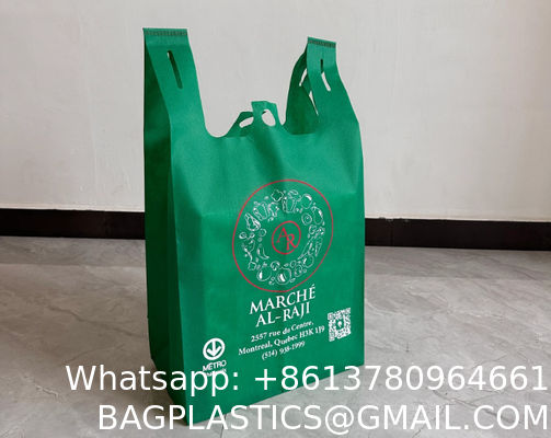 New Design T Shirt Non Woven Bags Cheap Tote Bags Custom Printed Recyclable Fabric With Logo Eco-friendly Non Woven Vest Bags W Cut T Shirt Non Woven Bags for Shopping