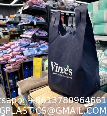Custom Logo Retail Biodegradable Grocery Reusable Shopping Tote T-Shirt Plastic Corn Starch Vest To Go Poly Bag Supermarket