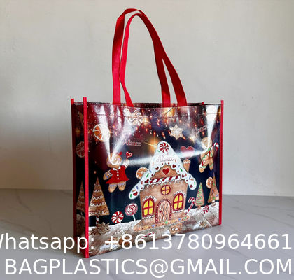 Custom Logo Printed Reusable Spunbond Non-Woven Fabric Shopping Bag Durable And Eco-Friendly Custom Non-Woven Bag Shopping Bag Non Woven Foldable Tote Shopper Bags With Handle