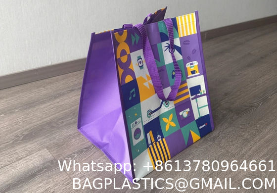 Large Capacity Fabric Shopping Bags Folding Eco-Friendly Tuff Stength Tote Bags Reusable DIY Shoulder Bag Grocery Handbag Beige White