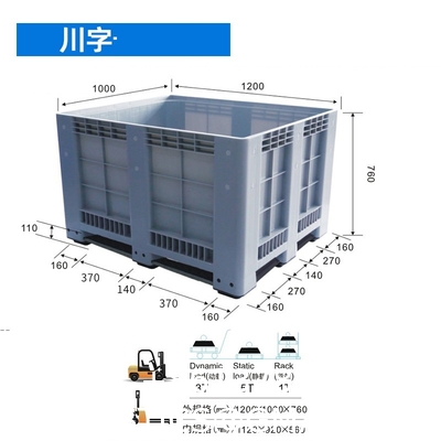 Collapsible Plastic Box Pallets Pallet Box-Foldable Pallet Pack Collapsible Bulk Container Heavy Duty Industrial Use Folding Plastic Pallet Box Plastic Stackable Collapsible Pallet Crates