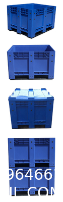Big Plastic Crates Heavy Duty Bulk Storage Containers Large Collapsible Pallet Box Recyclable Bulk Cargo Storage Foldable Pallet Box Industrial Commercial Stackable Plastic Pallet Box