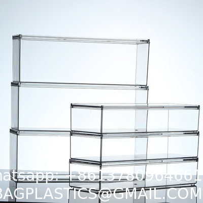 Clear Stackable Storage Bins With Lids, Large Plastic Containers With Handle For Pantry Organizer And Storage,Perfect For Bathroom,Cabinet,Kitchen,Fridge,Closet Organization