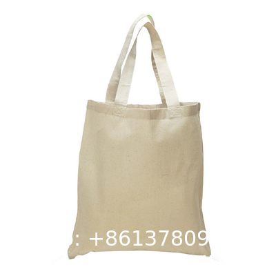 Sustainable Eco Friendly Custom Logo Shopping Handbag Eco-Friendly Reusable Groceries Tote 100% Natural Organic Cotton Canvas Bag