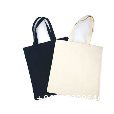 Sustainable Eco Friendly Custom Logo Shopping Handbag Eco-Friendly Reusable Groceries Tote 100% Natural Organic Cotton Canvas Bag