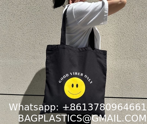 Customised Reusable Shopping Cotton Tote Bag Personalised Blank Canvas Bag Large Capacity Sturdy Durable Shopping Bag
