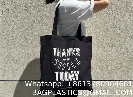 Customised Reusable Shopping Cotton Tote Bag Personalised Blank Canvas Bag Large Capacity Sturdy Durable Shopping Bag