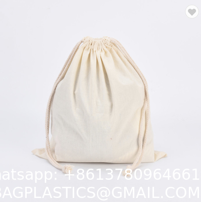 Personalized Colorful Small Muslin Cotton Fabric Bag Drawstring Pouch Wholesale Sublimation Cotton Tote Bags With Custom Printed Logo Shopper Bag Reusable Zipper Canvas Shopping Bags