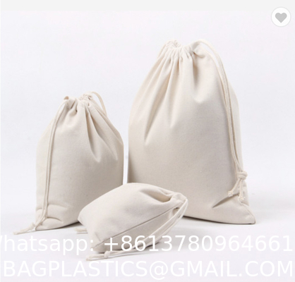 Personalized Colorful Small Muslin Cotton Fabric Bag Drawstring Pouch Wholesale Sublimation Cotton Tote Bags With Custom Printed Logo Shopper Bag Reusable Zipper Canvas Shopping Bags