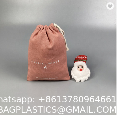 Multicolor Recyclable Cotton Produce Bags Drawstring Canvas Fabric Candy Bags OEM Pantone Color Printed Cotton Drawstring Pouch Draw String Gift Bag