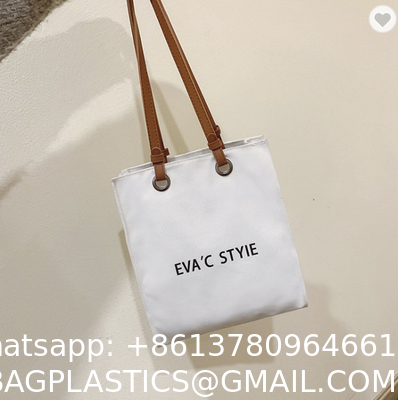 Women Customized Reusable Bags Canvas Tote Bag 10oz With Leather Handles Hot Sale Wholesale Eco-Friendly Canvas Tote Bag Custom Printing Logo Canvas Cotton Shopping Bag