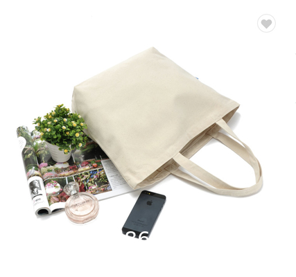 Women Customized Reusable Bags Canvas Tote Bag 10oz With Leather Handles Hot Sale Wholesale Eco-Friendly Canvas Tote Bag Custom Printing Logo Canvas Cotton Shopping Bag
