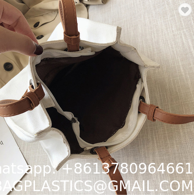 Women Customized Reusable Bags Canvas Tote Bag 10oz With Leather Handles Hot Sale Wholesale Eco-Friendly Canvas Tote Bag Custom Printing Logo Canvas Cotton Shopping Bag
