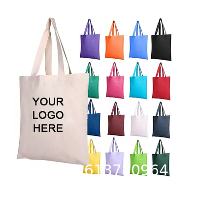 Heavy Duty Plain Thick Canvas Bag For Custom Shopping Canvas Tote Bags Bulk Shopping Bag For Crafts With DIY Reusable Grocery Bag