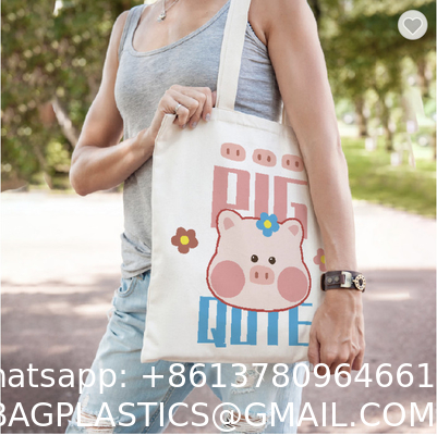Heavy Duty Plain Thick Canvas Bag For Custom Shopping Canvas Tote Bags Bulk Shopping Bag For Crafts With DIY Reusable Grocery Bag