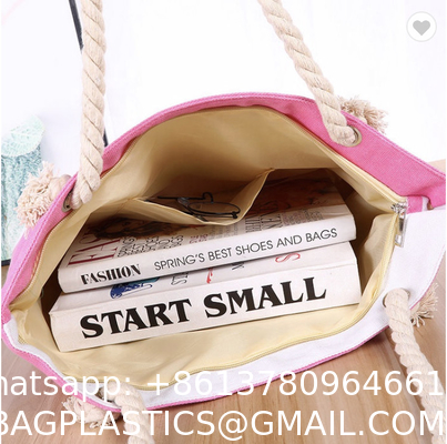 ODM Stripe Promotional Cotton Fabric Bag For Supermarket Shopping ODM Sturdy Canvas Plain Grocery Canvas Tote Bags Cotton Shoulder Bag