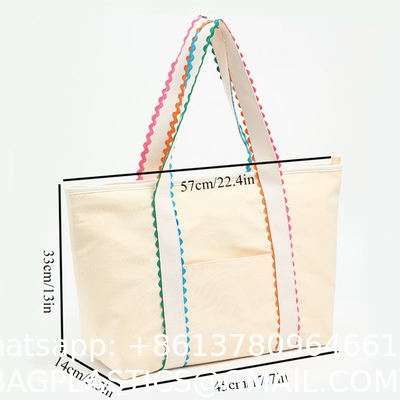 Multifunctional Girl Fashion Diy School Hand Bags Women Reusable Use Customized Logo High Quality Custom Size Fashion Organic Folding Cotton Canvas Tote Bag