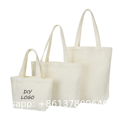 Multifunctional Girl Fashion Diy School Hand Bags Women Reusable Use Customized Logo High Quality Custom Size Fashion Organic Folding Cotton Canvas Tote Bag