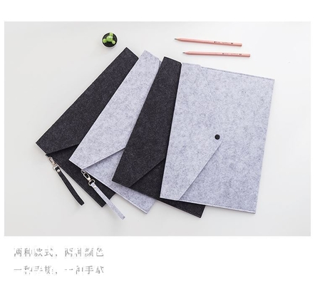 File Folders- Felt Folder Expanding File Folder Paper Envelope A4 Folders With Lanyard Felt file bag simple office data file bag storage bag storage bag student stationery bag folder