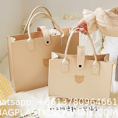 Nezha Ao Bing Demon Child Felt Handbag Student Handbag Large Capacity Tote Bag Gift Bag Custom Wholesale Tote Bag with Handles Duty Tote Shopping Felt Bags