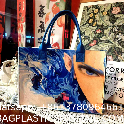 Nezha Ao Bing Demon Child Felt Handbag Student Handbag Large Capacity Tote Bag Gift Bag Custom Wholesale Tote Bag with Handles Duty Tote Shopping Felt Bags
