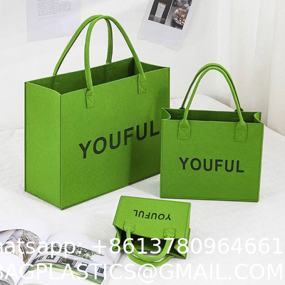 Shopping Felt Bag With Handles Grocery Tote Bags For Grocery Shopping Travel Study Gym Lunch Bag Commuter Handbags Book Storage Bags Eco-Friendly Bags