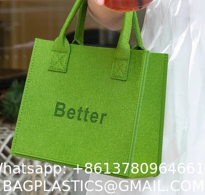 Shopping Felt Bag With Handles Grocery Tote Bags For Grocery Shopping Travel Study Gym Lunch Bag Commuter Handbags Book Storage Bags Eco-Friendly Bags