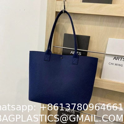 Wholesale Fashion Felt Handbags Custom Logo Colorful Felt Shopping Gift Bag Felt Tote Bag Custom Logo Eco-Friendly Casual Large Capacity Felt Tote Women Felt Bag Handbags Wool Felt Shopping Bag