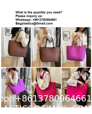 Wholesale Fashion Felt Handbags Custom Logo Colorful Felt Shopping Gift Bag Felt Tote Bag Custom Logo Eco-Friendly Casual Large Capacity Felt Tote Women Felt Bag Handbags Wool Felt Shopping Bag