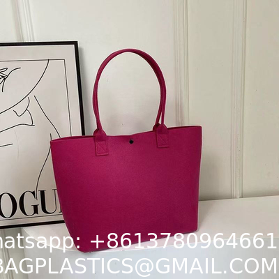 Wholesale Fashion Felt Handbags Custom Logo Colorful Felt Shopping Gift Bag Felt Tote Bag Custom Logo Eco-Friendly Casual Large Capacity Felt Tote Women Felt Bag Handbags Wool Felt Shopping Bag