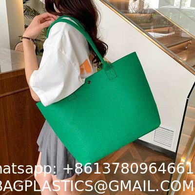 Wholesale Fashion Felt Handbags Custom Logo Colorful Felt Shopping Gift Bag Felt Tote Bag Custom Logo Eco-Friendly Casual Large Capacity Felt Tote Women Felt Bag Handbags Wool Felt Shopping Bag