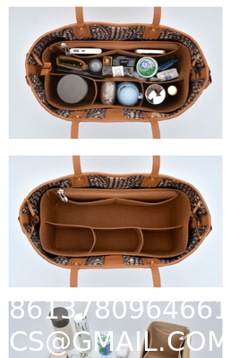 Purse Organizer Insert For Handbags & Base Shaper Set, Felt Organizer Insert Large Tote, Bag Organizer With Zipper Sizes, Fit Speedy Neverfull MM City And More