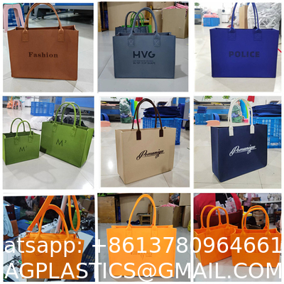 Leisure Commuting Tote Felt Bag Is A Must-Have For Going Out And Can Be Customized In Color And Size Reusable Felt Shopping Bag Gift Eco Promotion Custom Cotton Canvas Tote Bag with logo