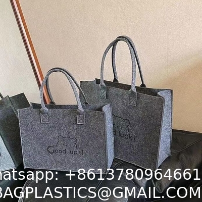 Factory Price Carry Tote Shopping Bag Felt Grocery Tote Bag Large Portable Handbag Reusable Gift Bag For Party Favors Gym Beach DIY Handcraft