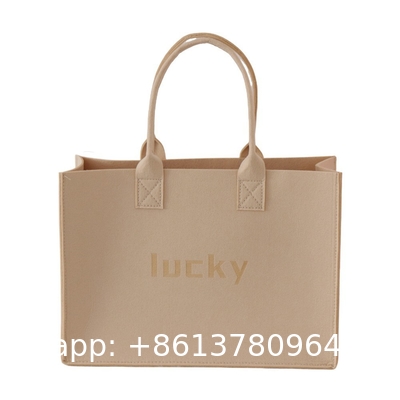 Logo DIY Personalized Grocery Bag Wholesale Shopping Bags Customization Cheap Handbags Casual Felt Women Shopping Handbags For Daily Use