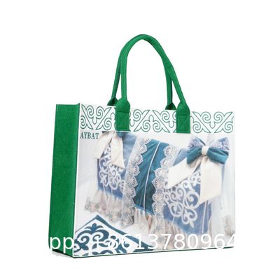 Logo DIY Personalized Grocery Bag Wholesale Shopping Bags Customization Cheap Handbags Casual Felt Women Shopping Handbags For Daily Use
