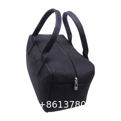 Fashionable Splicing Colors Accept Custom Logo Gift Tote Bag Felt Clothes Shopping Custom Rpet Felt Tote Bag Large Capacity Folding Eco Shopping Bag Gift Reusable Shopping Bags