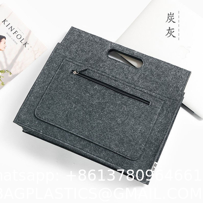 OEM Handmade Reversible Felt Storage Bag Embroidered Personalized Tote Bag Manufacturer'S Shopping Bag Wholesale Custom Simple Letter Logo Eco-Friendly Durable Multi-Scenario Suitable Felt Shopping
