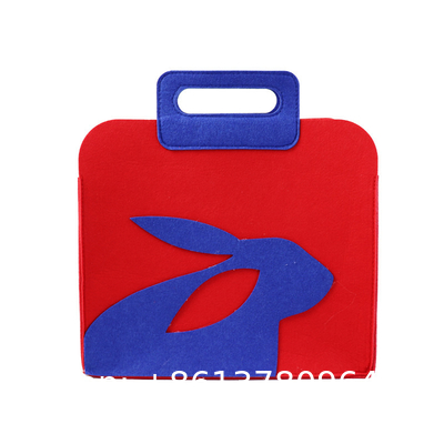 OEM Handmade Reversible Felt Storage Bag Embroidered Personalized Tote Bag Manufacturer'S Shopping Bag Wholesale Custom Simple Letter Logo Eco-Friendly Durable Multi-Scenario Suitable Felt Shopping